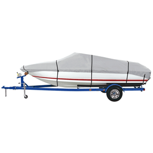 Dallas Manufacturing Co. 600 Denier Grey Universal Boat Cover - Model D - Fits 17’-19’ - Beam Width to 96" - BC3121D