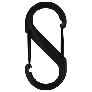 Nite Ize S-Biner Plastic Size #2 - Black/Black Gates - SBP2-03-01BG