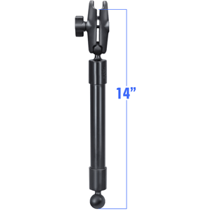 RAM Mounting Systems RAM Mount 14" Long Extension Pole w/2 1" Ball Ends and Double Socket Arm - RAP-BB-230-14-201U