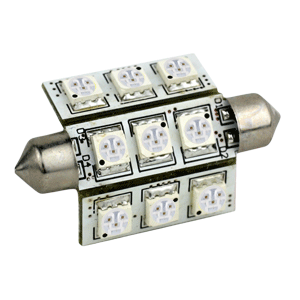Lunasea Lighting Lunasea LED Navigation Light - 42mm Festoon - 8-30VDC - White - LLB-189W-21-OZ