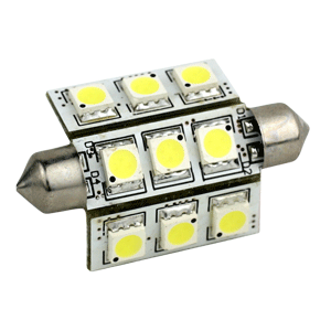 Lunasea Lighting Lunasea 3-Sided 9 LED Festoon - 10-30VDC/2W/141 Lumens - Warm White - LLB-189W-21-00