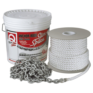 Quick Anchor Rode 25' of 8mm Chain and 200' of ½" Rope