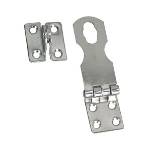 Whitecap Fixed Safety Hasp - CP/Brass - 1" x 3" - S-578C