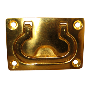 Whitecap Flush Pull Ring - Polished Brass - 3" x 2" - S-3364BC