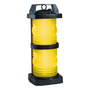Perko Double Lens Navigation Light - Yellow Towing Light - Black Plastic - 1366ME0BLK