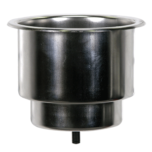Whitecap Flush Cupholder w/Drain - 302 Stainless Steel - S-3511C