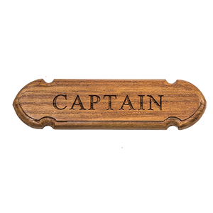Whitecap Teak "CAPTAIN" Name Plate - 62670