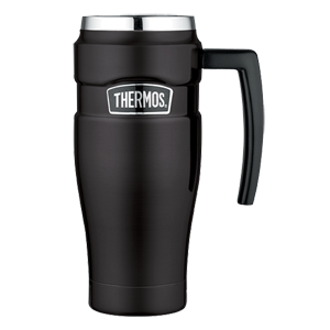 Thermos Stainless King™ Vacuum Insulated Travel Mug - 16 oz. - Stainless Steel/Matte Black - SK1000BKTRI4