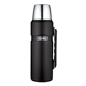 Thermos Stainless King&trade; Vacuum Insulated Beverage Bottle - 1.2L - Stainless Steel/Matte Black CD-51461