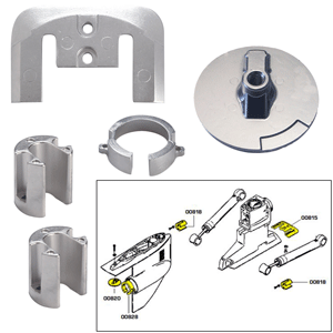 Tecnoseal Anode Kit w/Hardware - Mercury Bravo 1 - Magnesium - 20803MG