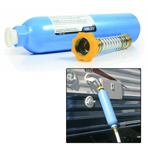Camco TastePURE KDF/Carbon Water Filter w/Flexible Hose Protector - 40043