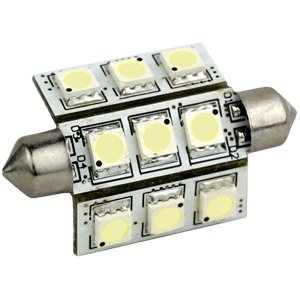 Lunasea Lighting Lunasea Pointed Festoon 9 LED Light Bulb - 42mm - Cool White - LLB-189C-21-00