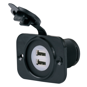 Marinco SeaLink® Deluxe Dual USB Charger Receptacle - 12VDUSB
