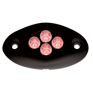 Innovative Lighting Courtesy Light - 4 LED Surface Mount - Red LED/Black Case - 004-4000-7