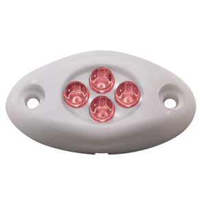 Innovative Lighting Courtesy Light - 4 LED Surface Mount - Red LED/White Case - 004-4100-7