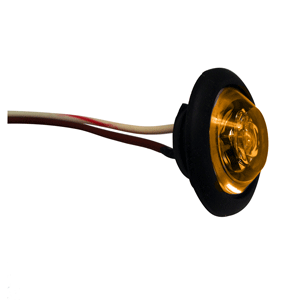 Innovative Lighting 1" Round LED "Shortie" Livewell/Bulkhead Light - Amber LED/Black Grommet - 7 Lumens - 011-1530-7