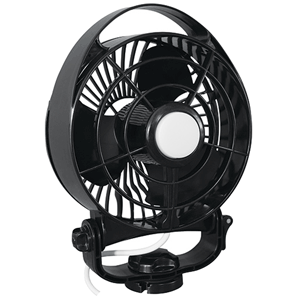 Caframo Maestro 12V 3-Speed 6" Marine Fan w/LED Light - Black - 7482CABBX