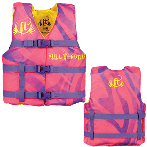 Full Throttle Character Life Vest - Youth 50-90lbs - Pink - 104200-105-002-15