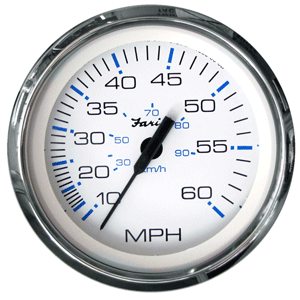 Faria Beede Instruments Faria Chesapeake White SS 4" Speedometer - 60MPH (Mechanical) - 33811