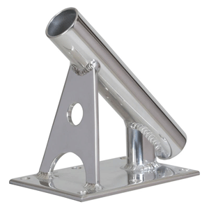 Lees Tackle Lee’s MX Pro Series Fixed Angle Center Rigger Holder - 45° - 1.5" ID - Bright Silver - MX7003CR