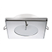 Quick Bryan CS Downlight LED -  2W, IP40, Spring Mounted w/Switch - Square Stainless Bezel, Round Warm White Light