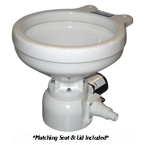 Raritan Sea Era Marine Size Toilet - Remote/Pump - 0° & 90° Discharge - Smart Switch - 12V - White - 162MR012