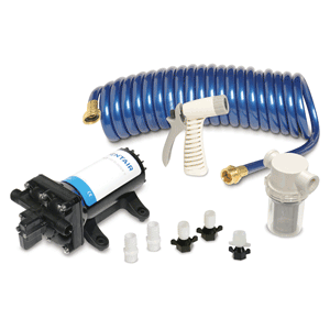 Shurflo by Pentair PRO WASHDOWN KIT II Ultimate - 12 VDC - 5.0 GPM - Includes Pump, Fittings, Nozzle, Strainer, 25' Hose