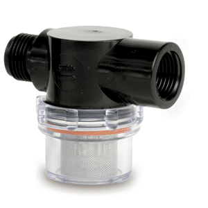 Shurflo by Pentair Twist-On Water Strainer - 1/2^ Pipe Inlet - Clear Bowl