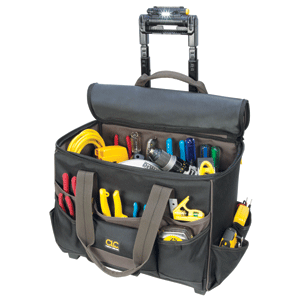 CLC Work Gear CLC Tech Gear 17 Pocket - Light Handle 17" Roller Bag - L258