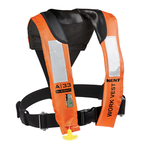 Kent Sporting Goods Kent A-33 In-Sight Automatic Inflatable Work Vest - 153200-200-004-13