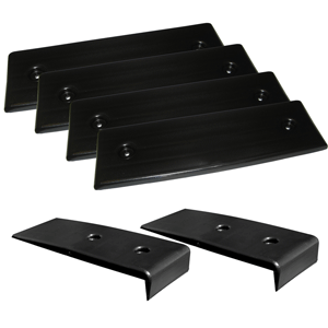 Ironwood Pacific Outdoors E-Z Slide Kit #2 - 4 Black Pads(3"W x 10"L) w/2 BunkEnders - 13.1