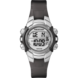 Timex Marathon Digital Mid-Size Watch - Black/Silver - T5K805