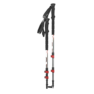 YUKON Pro II 7000 Series Trekking Poles - Red/Silver - 83-0105