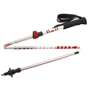 YUKON Flipout Trekking Poles - Aluminum - Red/Silver - 83-0108