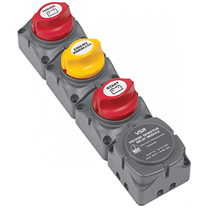 BEP MARINE BEP Vertical Battery Switch Cluster w/DVSR - 1 Engine/2 Batteries - 716-V-140A-DVSR