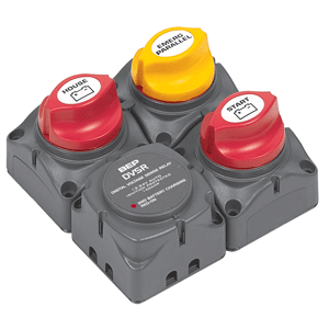 BEP MARINE BEP Square Battery Distribution Cluster f/Single Engine w/Two Battery   Banks - 716-SQ-140A-DVSR