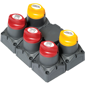 BEP MARINE BEP Battery Distibution Cluster f/Twin Outboard Engines w/Three Battery Banks w/Motorized VSR - 80-716-0018-00