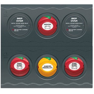 BEP MARINE BEP Battery Management Contour Connect Panel f/Twin Engines w/VSR’s - CC-803N