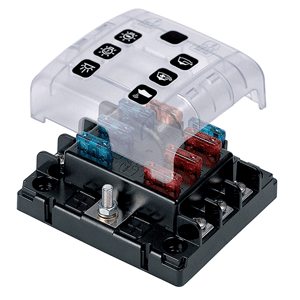 BEP MARINE BEP ATC Six Way Fuse Holder Quick Connect w/Cover & Link - ATC-6WQC