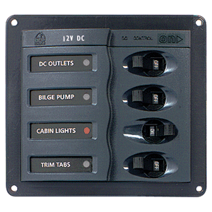 BEP MARINE BEP Circuit Breaker Panel - 4-Way - 900-DC