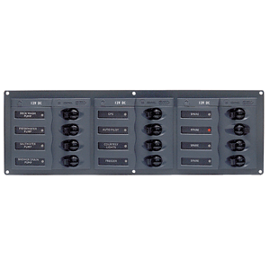 BEP MARINE BEP DC Panel - 12-Way - No Meter - Horizontal - 902NMH