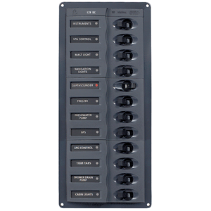 BEP MARINE BEP DC Panel - 12-Way - No Meter - Vertical - 902NMV