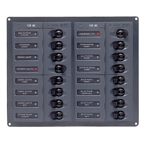 BEP MARINE BEP DC Panel - 16-Way - No Meter - 904NM