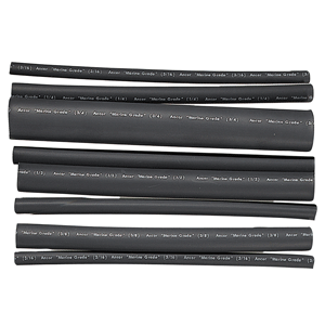 Ancor Adhesive Lined Heat Shrink Tubing - Assorted 8-Pack, 6", 20-2/0 AWG, Black - 301506