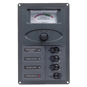 BEP MARINE BEP Panel 4SP DC12V Analog Vertical - 900-AM