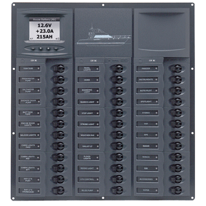 BEP MARINE BEP Cruiser Series DC Circuit Breaker Panel w/Digital Meters 36SP DC12V - NC36L-DCSM