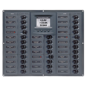 BEP MARINE BEP Millennium Series DC Circuit Breaker Panel w/Digital Meters, 32SP DC12V - M32-DCSM