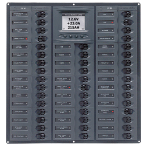 BEP MARINE BEP Millennium Series DC Circuit Breaker Panel w/Digital Meters, 44SP DC12V - M44-DCSM