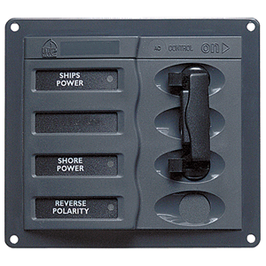 BEP MARINE BEP AC Circuit Breaker Panel without Meters, 2DP AC230V Stainless Steel - 900-ACCH