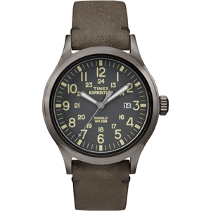 Timex Expedition Scout Metal - Brown Leather/Gray Dial - TW4B017009J